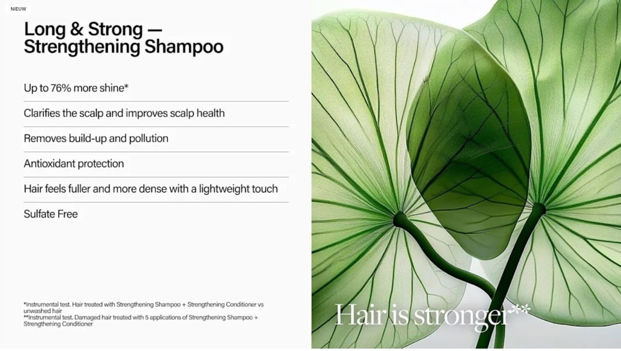 keune long & strong shampoo claims
