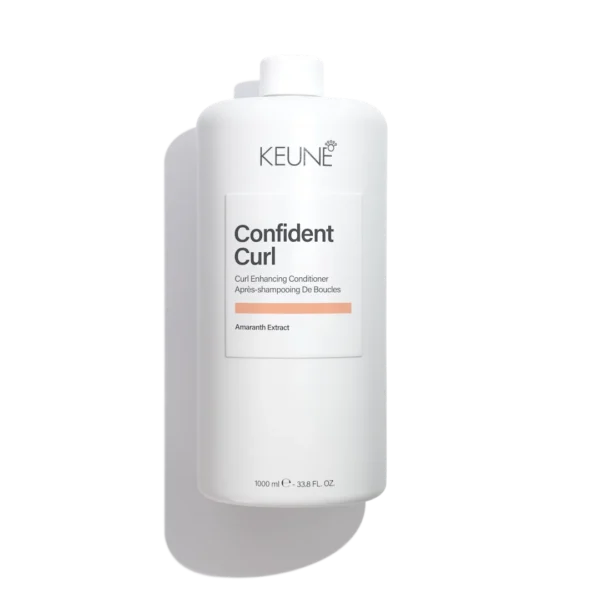 Keune Confident Curl Conditioner 1000ml fles, conditioner voor krullen die pluis vermindert en definitie versterkt