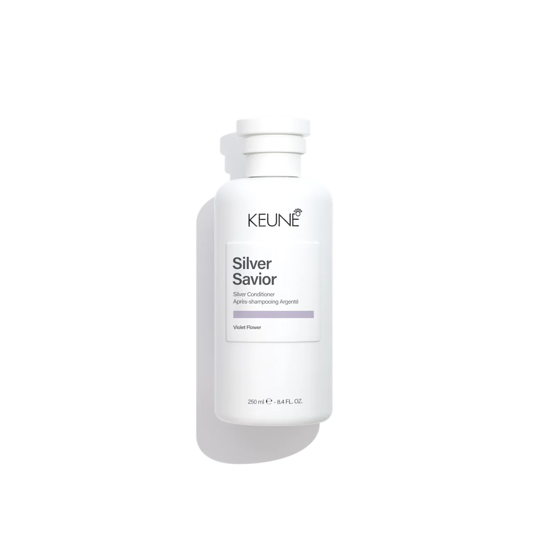 Keune Silver Savior Conditioner 250ml fles, conditioner die warme tonen neutraliseert en het haar koel, zacht en glanzend houdt