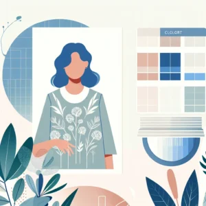 een afbeelding van een vrouw met kleurvlakken uitgroei kleuren