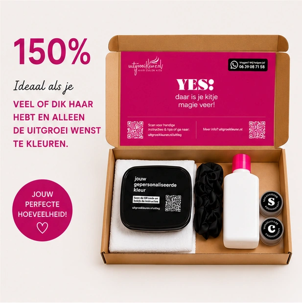 Kleurkit om je uitgroei bij te werken veel haar