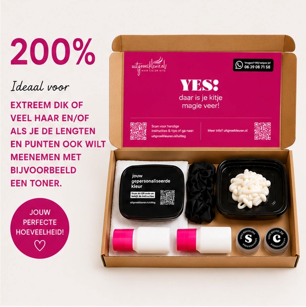 kit voor uitgroei bijwerken dik of lang haar